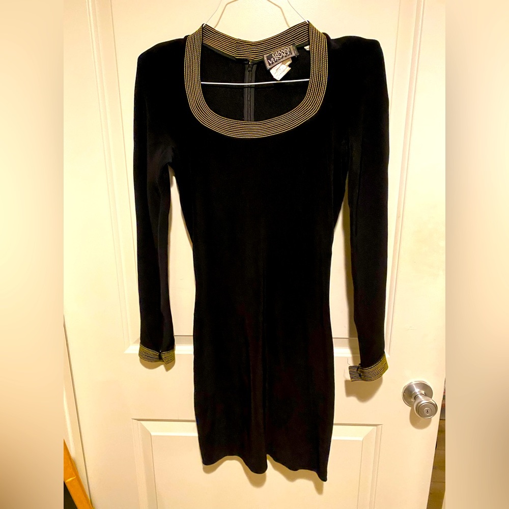 Rare Gianni Versace Couture Long Sleeve Dress Vintage Archival